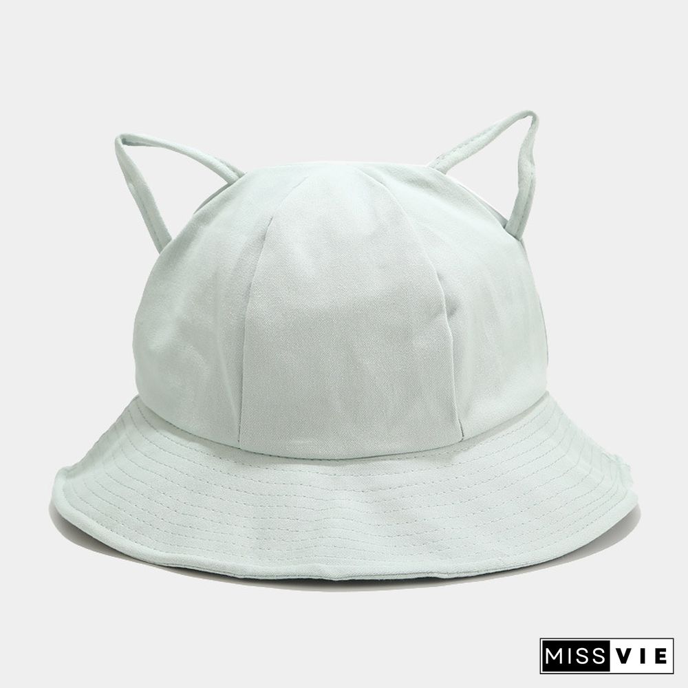 Cute Cat Ears Casual Fisherman Hat