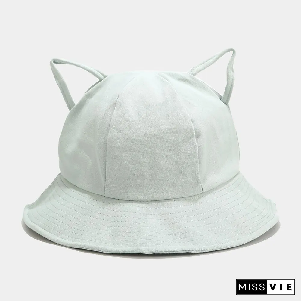 Cute Cat Ears Casual Fisherman Hat
