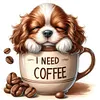 Diamond Painting -DIY Full Round Drill Coffee Puppy