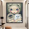 Girl With Ca - 9CT Full Beaded Cross Stitch Kit(54x66cm)