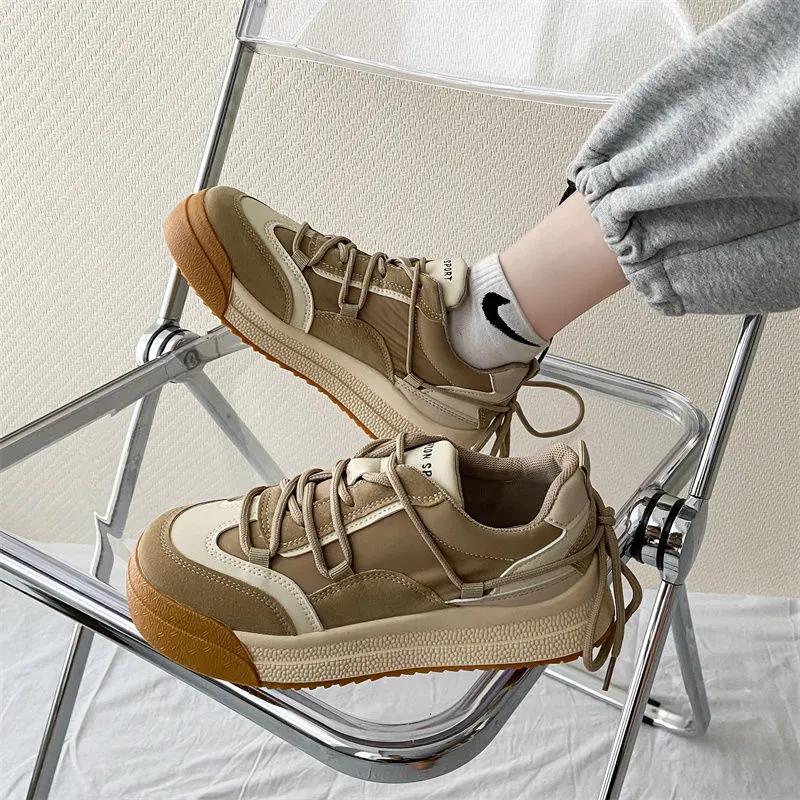 2022 New Patchwork Plush Zapatillas Mujer Fashion Black Ladies Footwear Casual PU Woman Vulcanize Shoes Winter Students Shoes