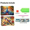 2pcs DIY Diamond Art Diamond Dot Card Pack Diamond Painting Coin Pouch (Peacock)
