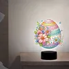 Acrylic Double Sided Flower Egg Diamond Painting LED Night Light for Easter