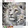 Diamond Painting-DIY Crystal Rhinestone Lion Family