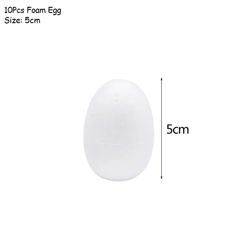 DIY Easter Decoration Eggs Styrofoam Foam Ball Happy Easter Decorations For Home Kids Easter Party Gifts Handmade Ornaments