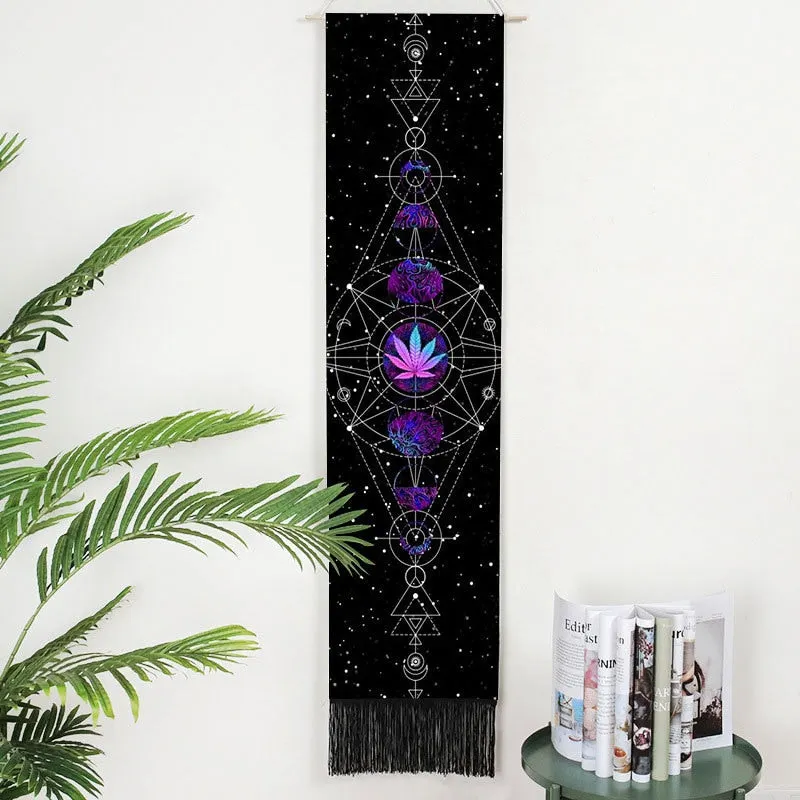 Seven Chakra Decorative Wall Hanging Tapestry Bohemia Tarot Phase Tassel Tapestry Boho Art Tapestries For Bedroom  Office Decor
