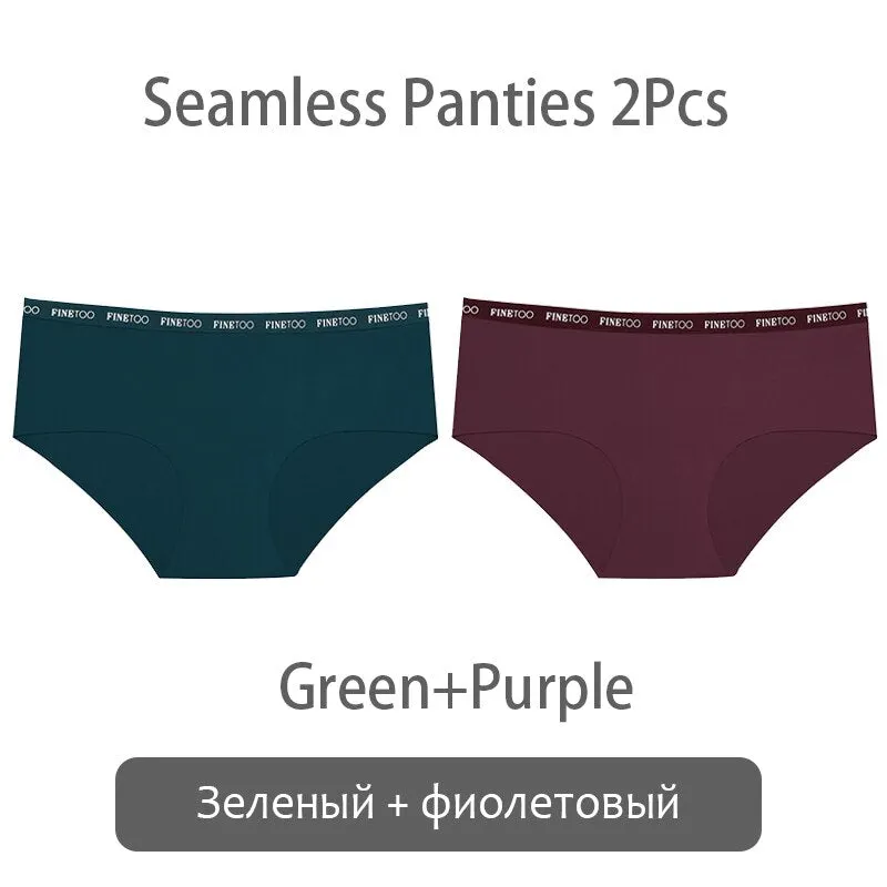 FINETOO Seamless Panties Women Rose Printing Underwear Fashion Letter Panty Ladies Briefs Underpants S-XL Female Briefs Lingerie