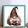 (Stamped/Counted) Coffee Gnome - 11CT Cross Stitch 40*40cm/15.75*15.75in