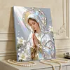 (30x40cm)DIY Virgin Mary Framed Handmade Pearl Painting Art Craft Kit Living Home Decor