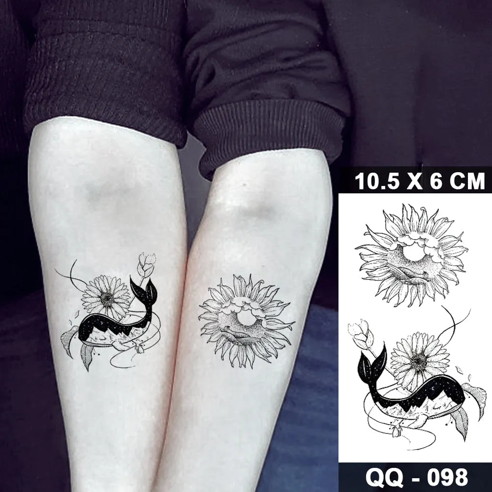 Waterproof Temporary Tattoo Sticker Moon Star Universe Cloud Flash Tatoo Cute Lines Hand Wrist Fake Tatto For Body Art Women Men