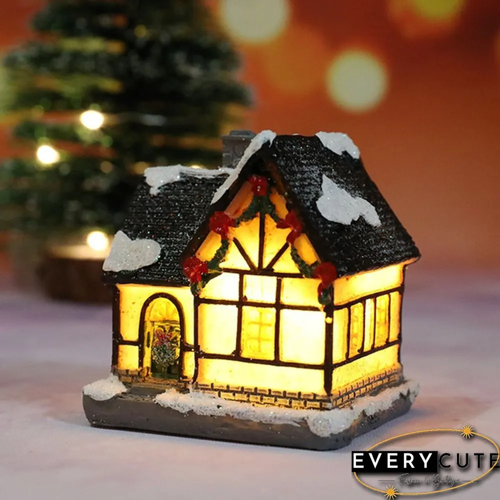 Christmas New Christmas Decorations Resin Small House Micro Landscape Resin House Small Ornaments Christmas Gifts
