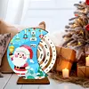 >SALE<Santa Claus Diamond Painting Unique Wooden Rotating Calendar for Home and Office