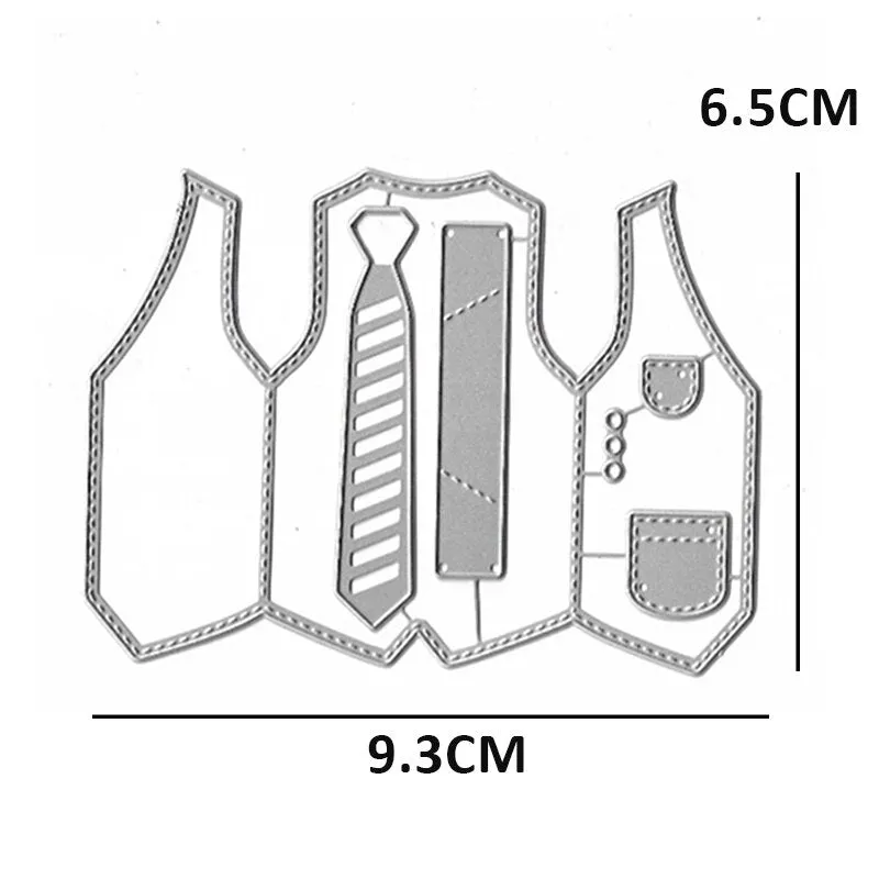 Vest Tie Metal Cutting Dies Stencils Scrapbook Embossing Paper Card Craft