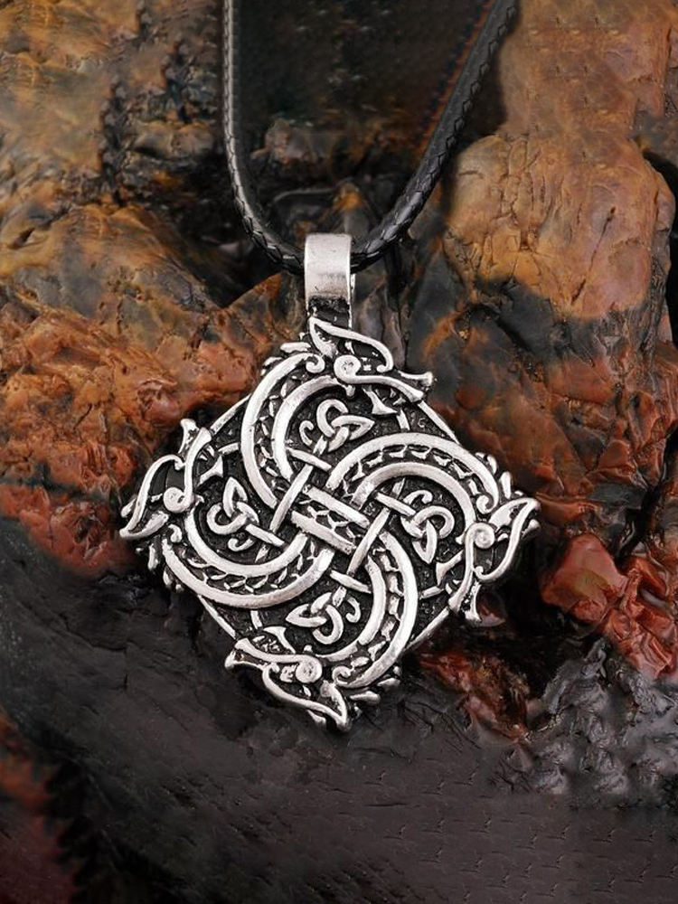 Comstylish Viking Dragon Totem Warrior Vintage Necklace