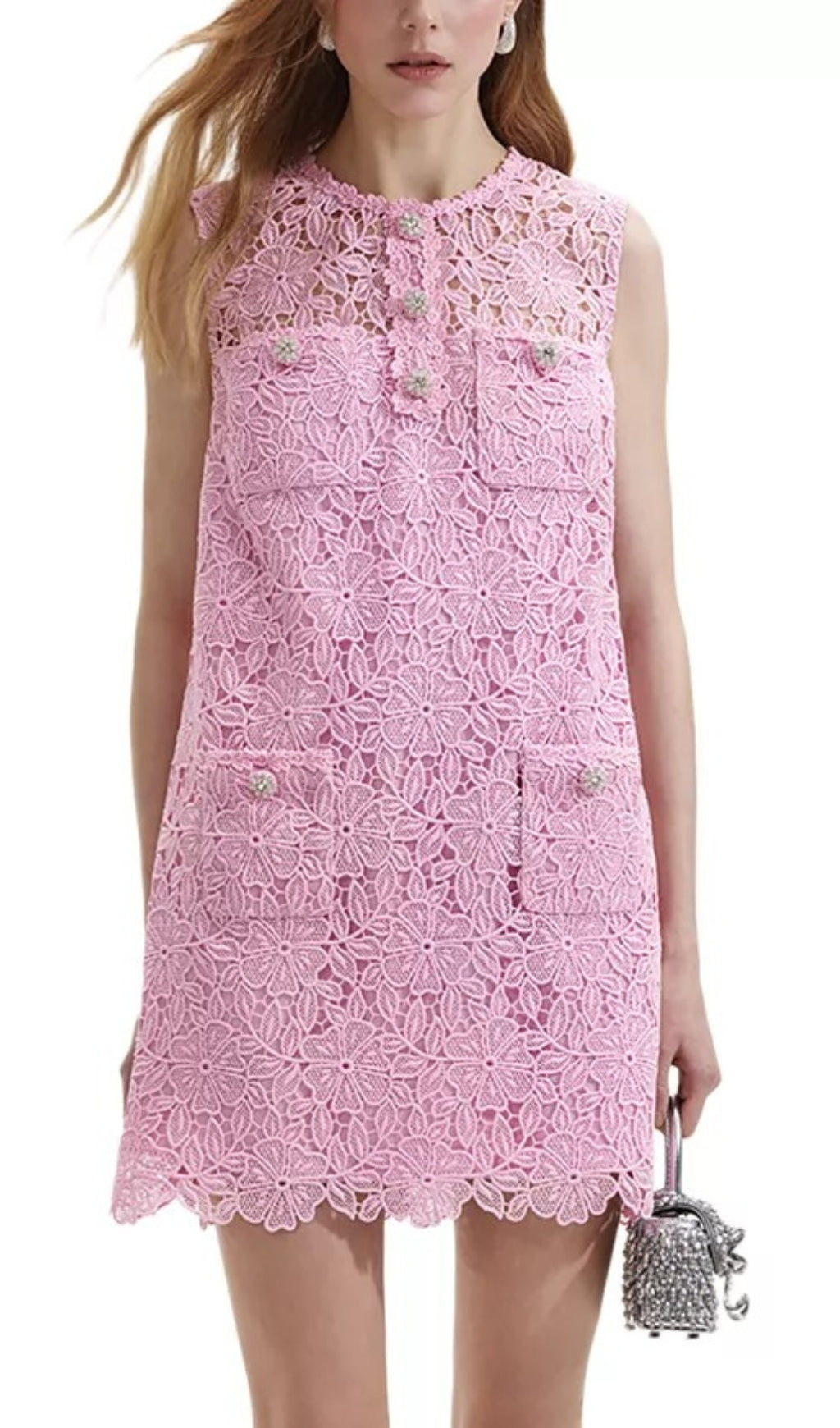 Anisij Lace Mini Dress Flowering Girl