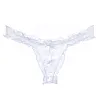 Men's Low-Rise T-back Lace Breathable Thong Young Macho Nightclub Sexy Underwear
