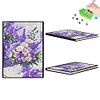 (US Local)5D DIY Flower Diamond Art Painting Notebook Kit Crystal Notepad Sketchbook Gifts