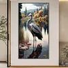 (Big Size)Heron  Lake-Full Round Diamond Painting 40*70CM