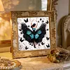 Black Butterfly Girl-Partial Special Shaped Diamond painting 30*30CM