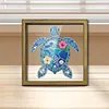 Diamond Painting Wooden Double-Sided Turtle Ornaments Kit with Photo Frame Desktop
