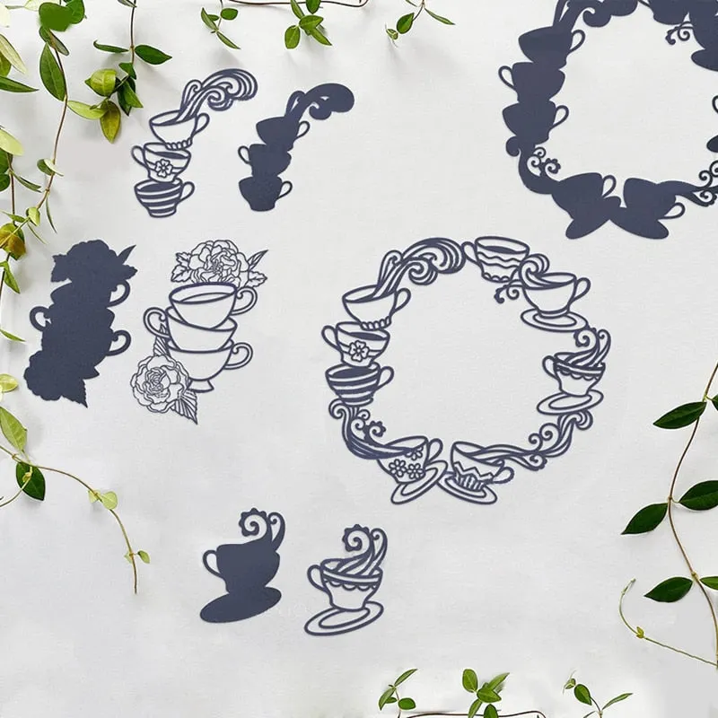 Coffee Cup Ring Metal Cutting Dies For DIY Scrapbook Cutting Die Paper Cards Embossed Decorative Craft Die Cut New Arrival