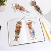 (US Local)4Pcs Special Shape Flowers Yak 5D DIY Diamond Painting Bookmark for Beginners