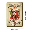 Avec de la bi&egrave;re - Panneaux en &eacute;tain m&eacute;tallique(20*30cm/30*40cm) - Bi&egrave;re