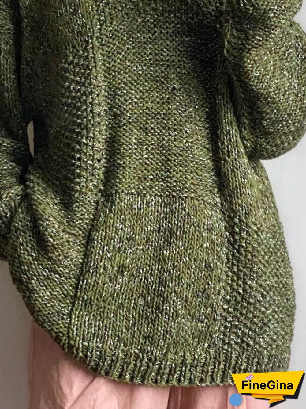 Women Vacation Winter Polyester Mid-weight Vintage Long sleeve Loose Crew Neck Sweater