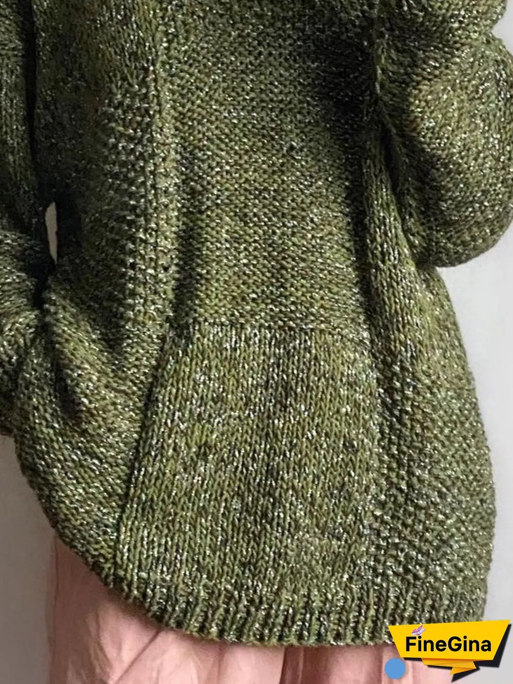 Women Vacation Winter Polyester Mid-weight Vintage Long sleeve Loose Crew Neck Sweater