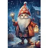 >SALE<Full Embroidery Cotton Thread 11CT Printed Christmas Gnome Cross Stitch 40x60cm