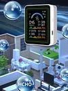 10-in-1 Air Quality Monitor with Display Air Quality Tester for Home Cars Plants
