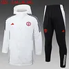 Joyfball 2024/2025 Manchester United Cotton Jacket White Soccer Jersey 