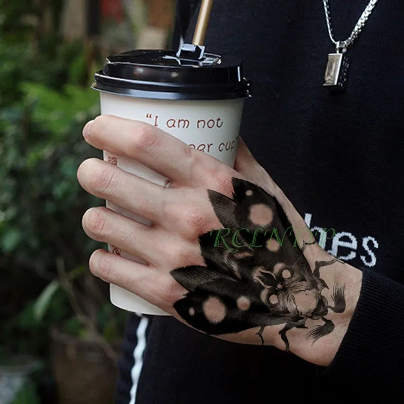 Waterproof Temporary Tattoo Sticker Satan Lucifer Circle Steering Fake Tatto Flash Tatoo Hand back Art Tattoos for Boy Women Men
