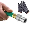Garden Hose to Mini Power Washer Adapter Stainless Steel Leak-Proof Adapter 3/4 GHT to 1/4 Quick Connector for Car Wash & Outdoor Cleaning