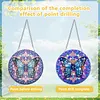 DIY Acrylic 5D DIY Diamond Painting Dots Pendant with Crystal Special Shape Rhinestone Diamond Art Window Hanging Ornament Single-Sided Drill 9.25x9.25inch for Home Garden Wall Door Decor