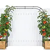 [US Local Warehouse] 7.87ft Garden Arch Trellis for Climbing Plants Metal Arch Frame Pumpkin Archway Outdoor Garden Arbors and Arches for Halloween Christmas Birthday Party Baby Shower Decoration (300x240x50cm)