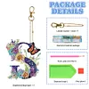 1Pc DIY Diamond Painting Lettter Keychain