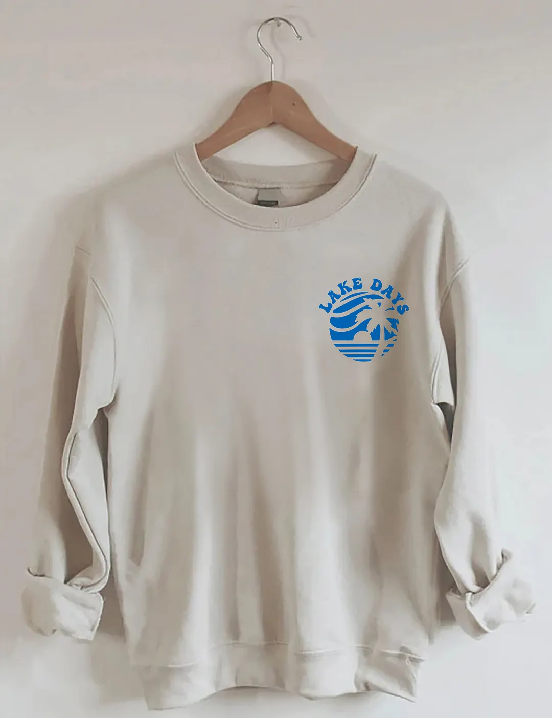 Boat Waves Sun Rays Lake Days Sweatshirt