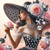 Beaut&eacute; &eacute;l&eacute;gante et luxueuse-peinture diamant perceuse ronde-40*40cm
