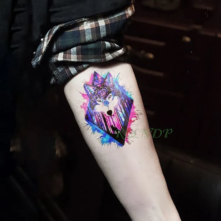 Waterproof Temporary Tattoo cute squirrel fox dog rabbit owl Cat animal fake tatto stickers flash tatoo for kids girl women lady