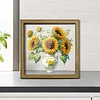 Diamond Painting Wooden Double-Sided Vase of sunflowers Ornaments Kit with Photo Frame Desktop