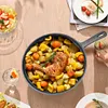 20cm Cast Iron Skillet Round Frying Pan Easy To Clean Omelette Pan for Cooking