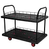[US Local Warehouse] 2 Shelf Heavy Duty Rolling Utility Cart 880lbs Capacity Serving Cart with Wheels