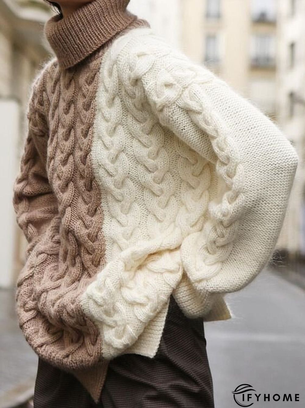 Casual Cotton-Blend Turtleneck Sweater | IFYHOME