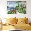 Waterfront Villa-14CT Stamped Cross Stitch 38*27cm/14.96*10.63in