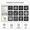 12pcs/set Unframed Pearl Painting Canvas Art Handmade Pearl Material Art Kit Living Room Decor (15x15cm)