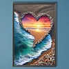Love sunset beach - perce ronde peinture diamant-40 * 60cm (grande taille)