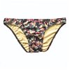 Mens Colorful Milk Silk Ginkgo Leaf Print Bikini Brief