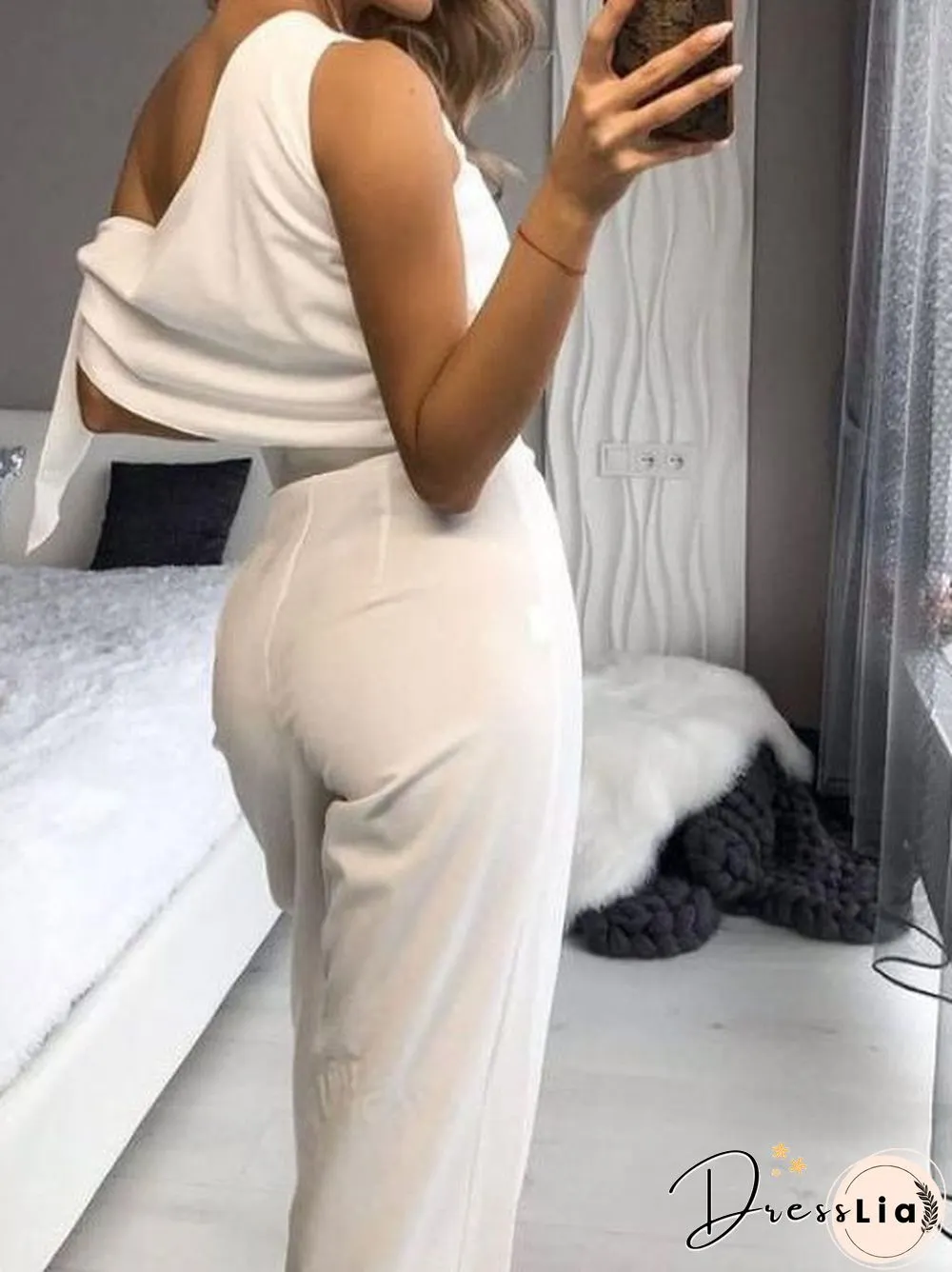 Women'S Jumpsuits Loose Off-Shoulder Sleeveless Jumpsuit