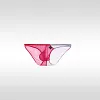 Men's Low Waist Transparent Sexy Ice Silk Seamless U-Convex Briefs